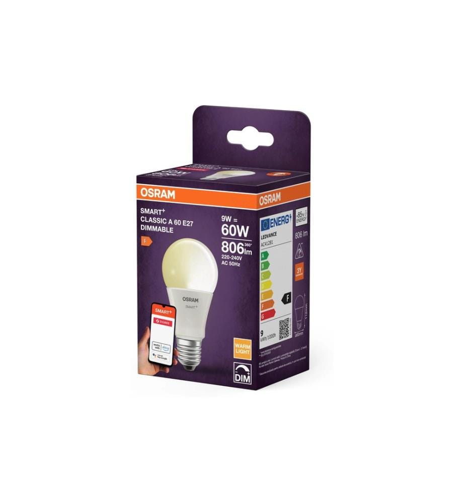 OSRAM Ampoule A60 SMART+ ZigBee, E27, 9 W, WW