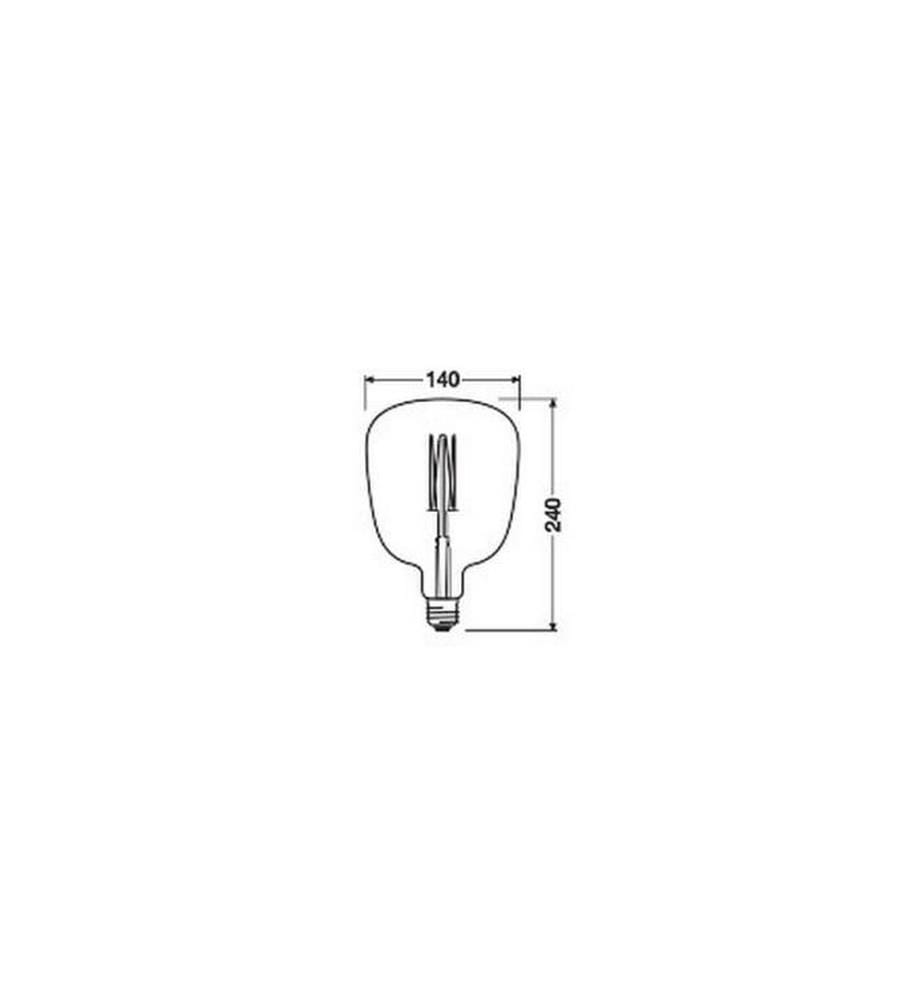 OSRAM Lampe Vintage 1906 Globe, 4.5W, E27, Blanc chaud (WW)