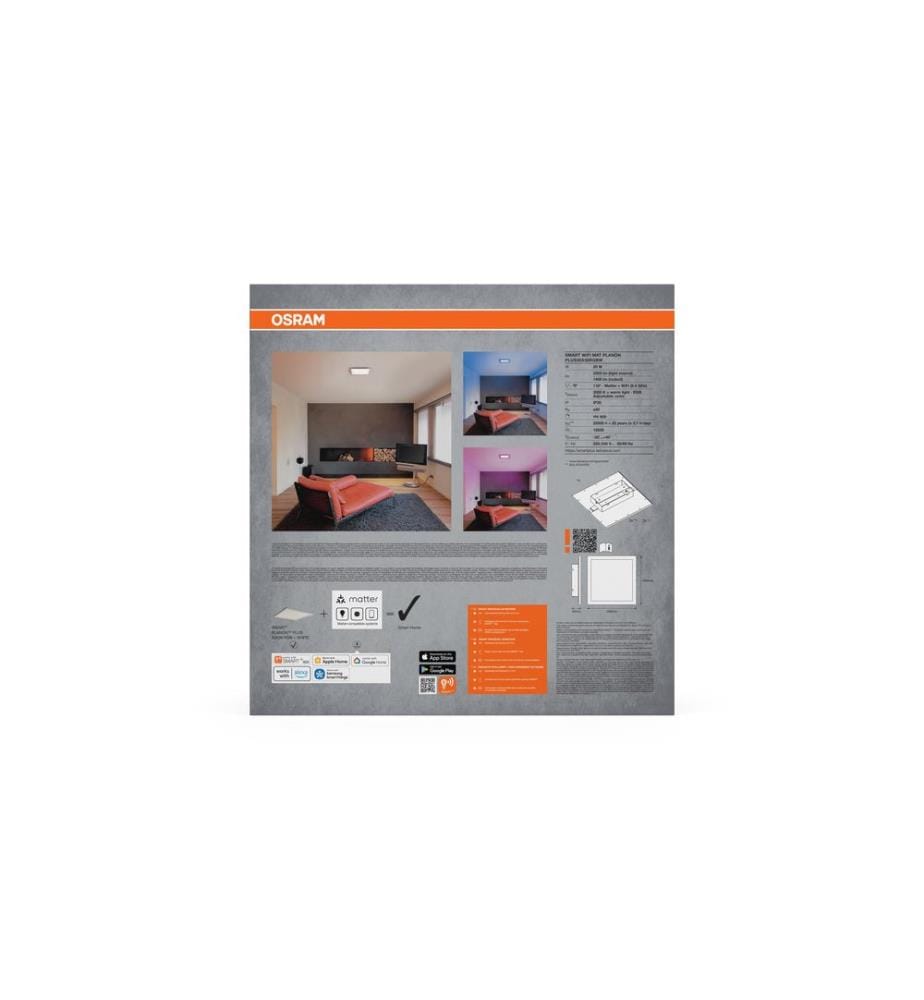 Pannello LED OSRAM SMART+ Matter Planon Plus 300 x 300 mm RGBW