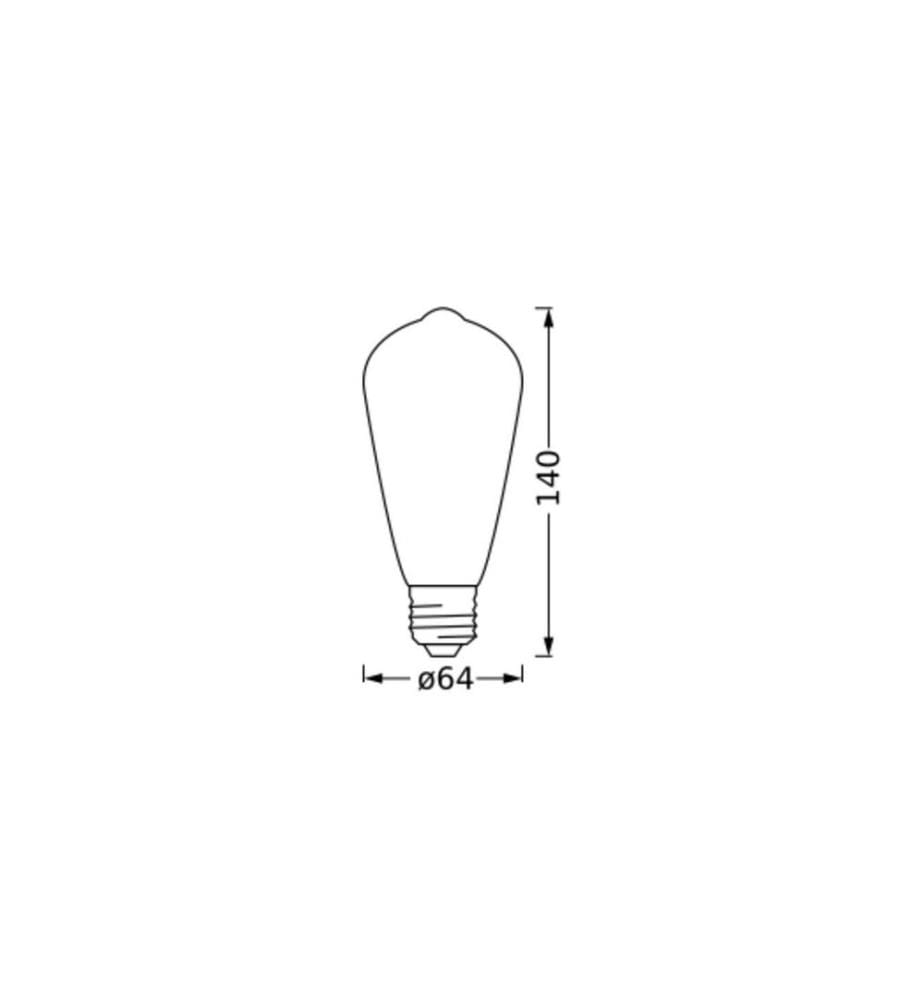 Ampoule OSRAM SMART+ MATTER Edison 40, E27, 4.8 W, RGBW