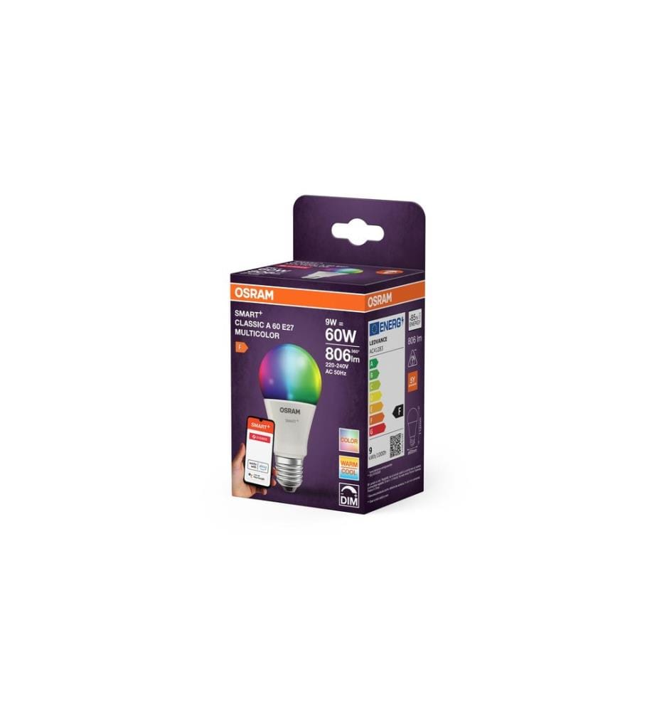 OSRAM Ampoule A60 SMART+ ZigBee, E27, 9 W, RGBW