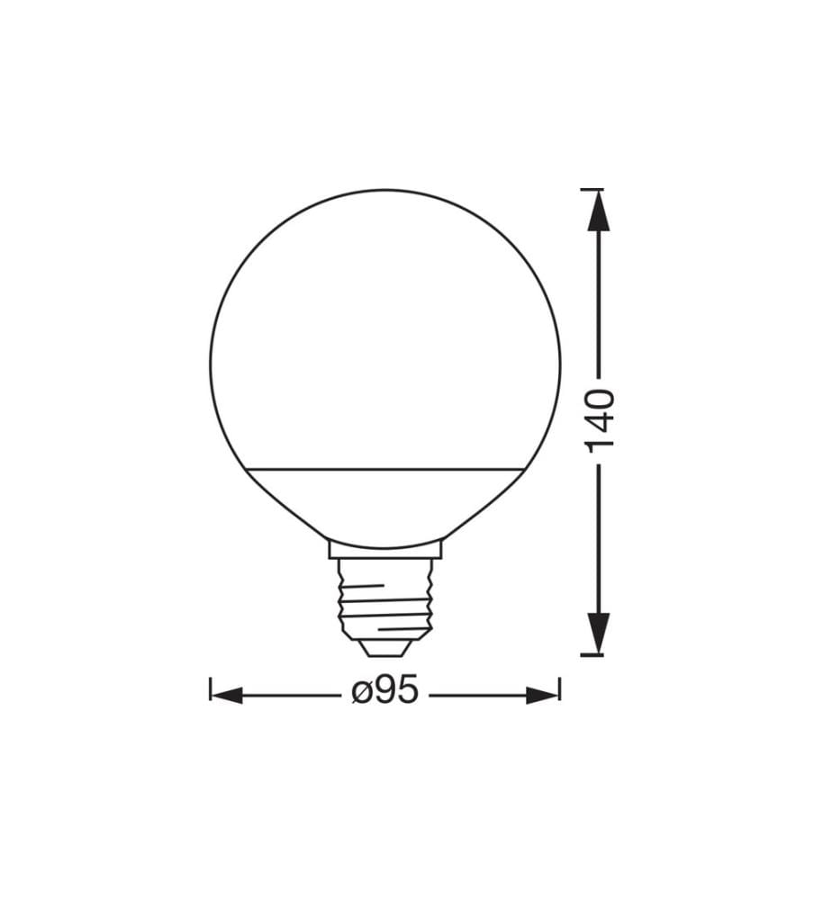 OSRAM Ampoule Globe 95 SMART+ WIFI, E27, 14 W, Blanc
