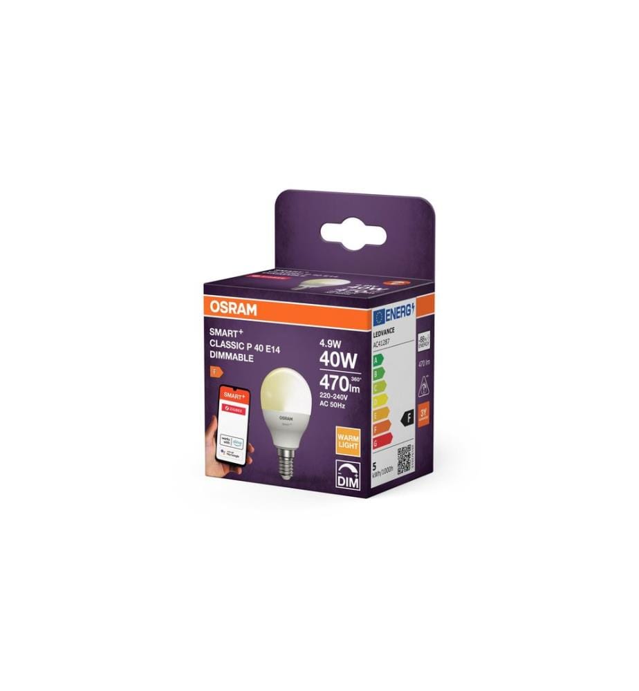 OSRAM Ampoule P40D SMART+ ZigBee, E14, 4,9 W, WW
