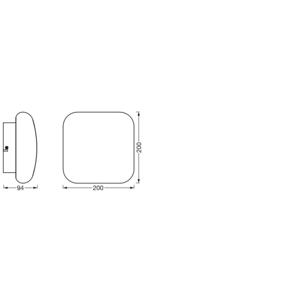 OSRAM Applique murale SMART+ Matter Orbis Wall Aqua 200 x 200 mm TW