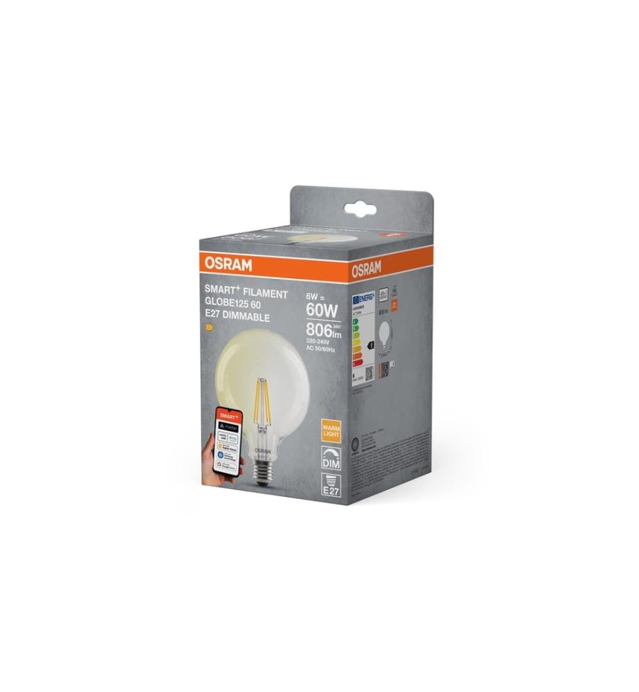 Ampoule OSRAM SMART+ WiFi Classic, E27, 2700 K, filament clair