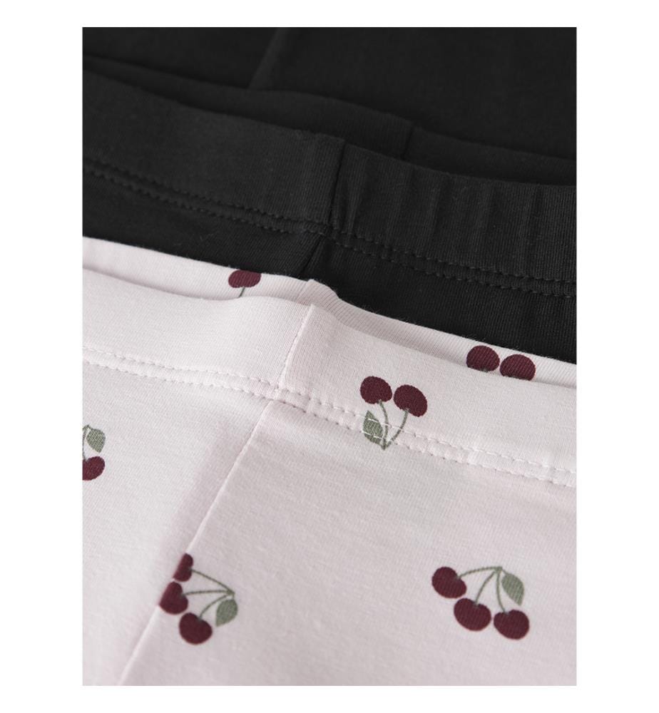 Leggings - Noir avec imprimé cerises rose cradle