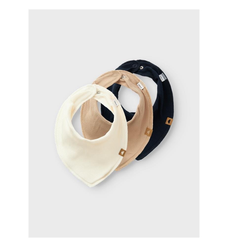 Bavoir foulard - Dark Sapphire P W Humus Buttercream