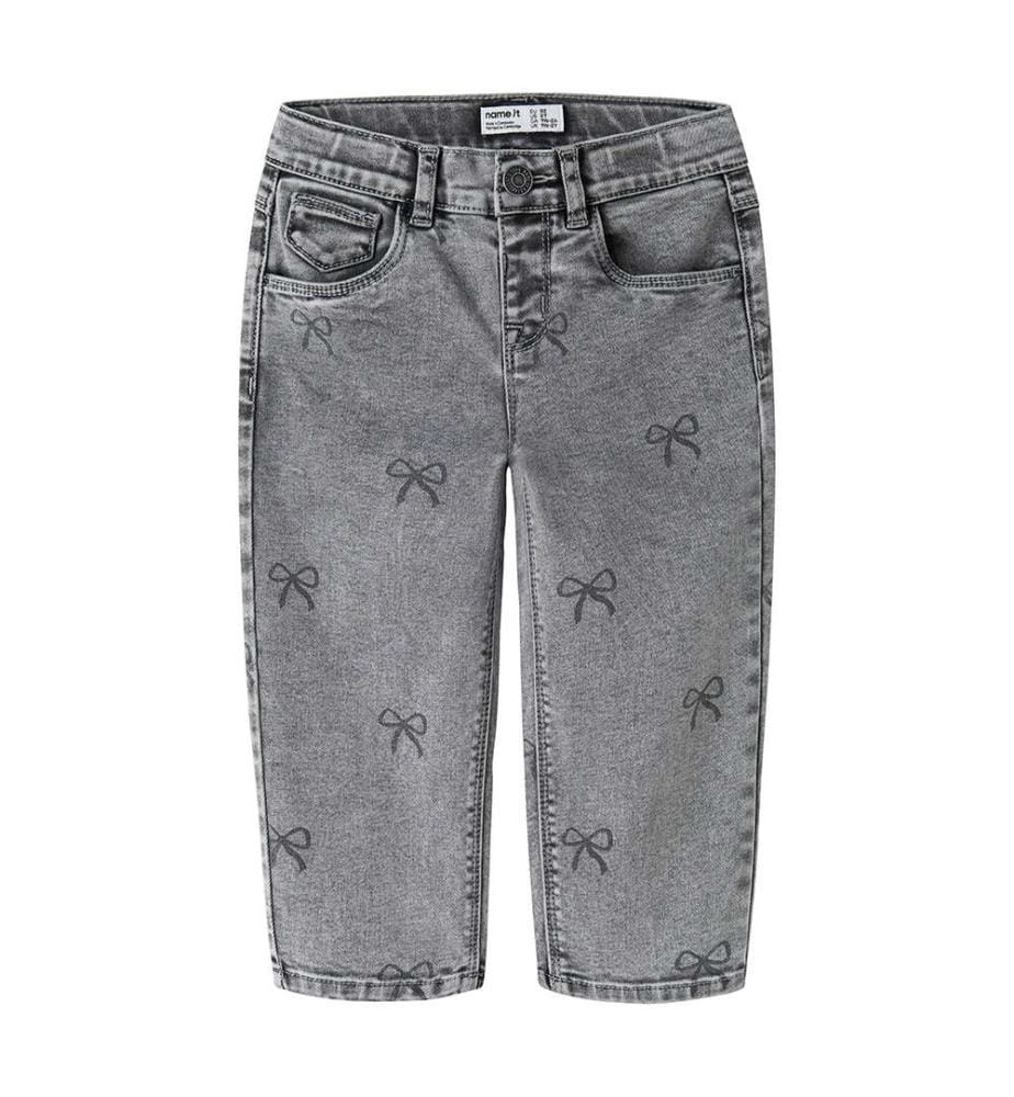 Jean Mom Bella Noeud – Hellgrauer Denim