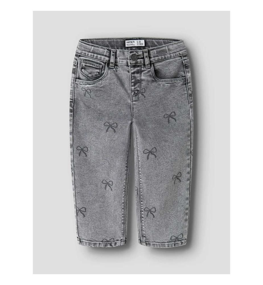 Jean Mom Bella Noeud – Hellgrauer Denim
