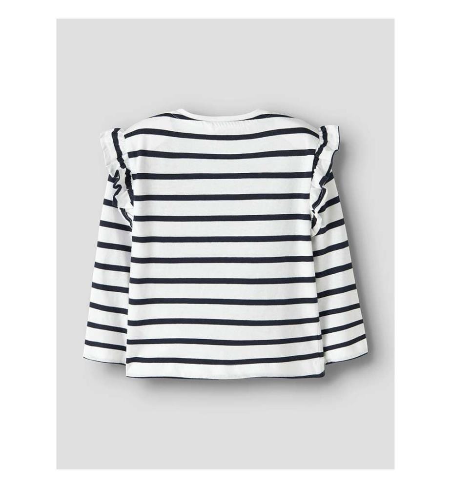 Lot de 2 t-shirts manches longues Tovelina - Bleu Marine & Blanc