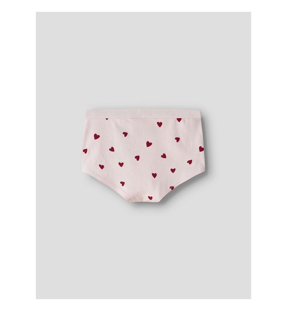 Lot de 6 Culottes - Ballerine avec imprimé coeurs lilas souvenir et gris lavande