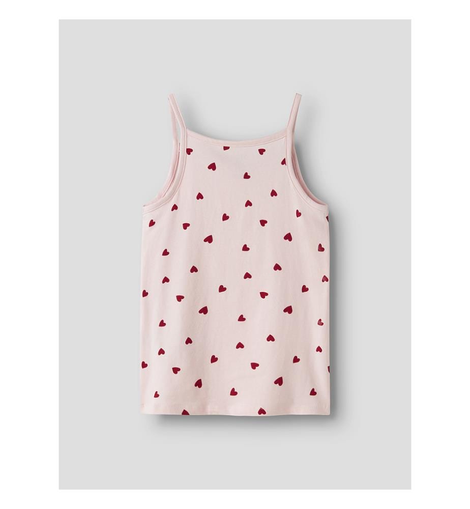Lot de 4 Débardeurs - Ballerine avec imprimé coeurs lilas souvenir et gris lavande