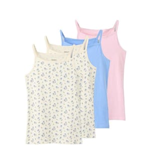 Lot de 4 brassières fleurs - Crème