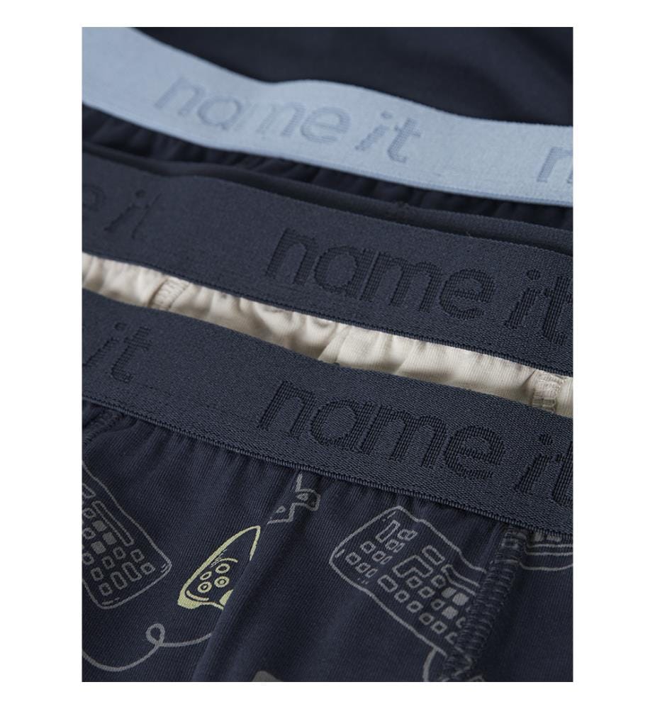 Lot de 3 Boxers - Bleu marine avec pierre ponce et bleu marine