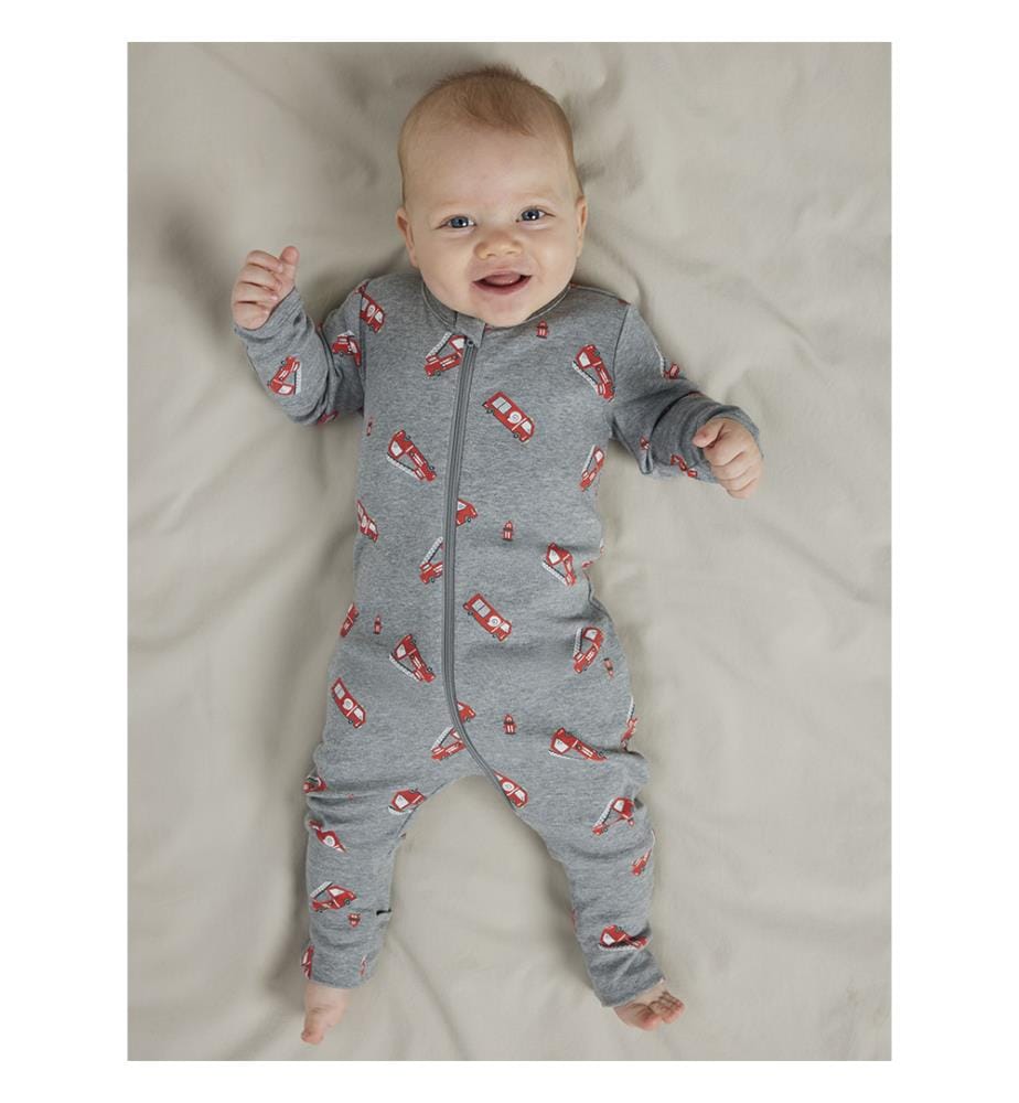 Lot de 2 Pyjamas - Gris chiné avec saphir foncé