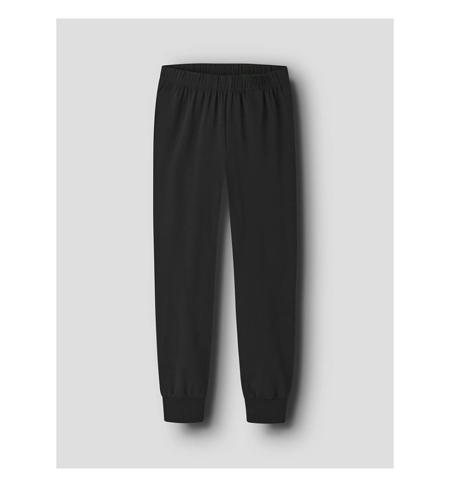 Pyjama-Set - Staubiges Blau mit schwarzer Hose