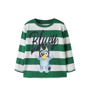T-shirt manches longues Bluey Justin - Vert