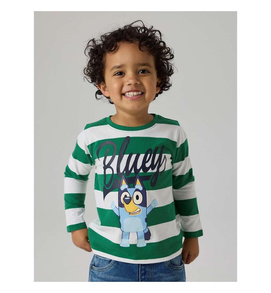 T-shirt manches longues Bluey Justin - Vert
