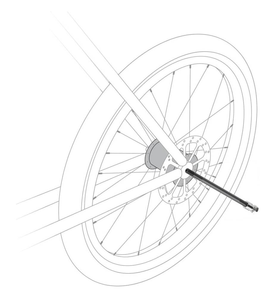 Steckachse für Fahrradanhänger 12 mm