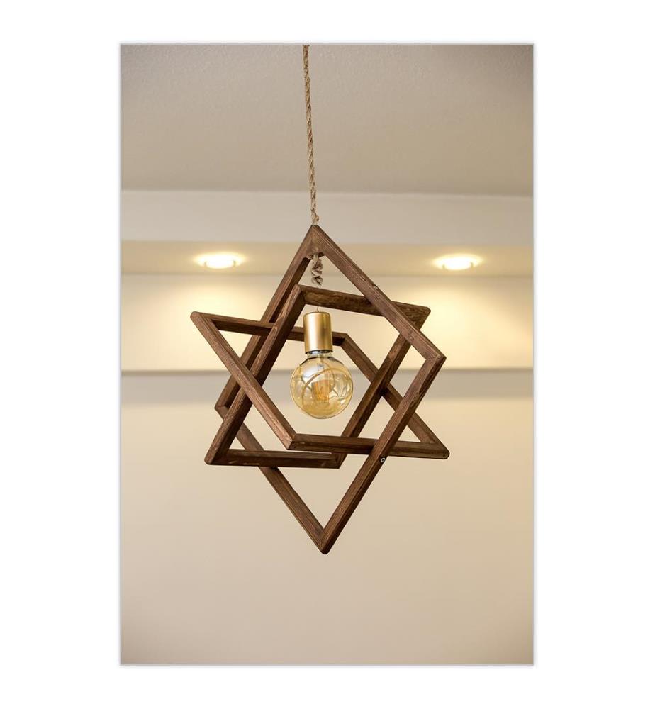 Deko-Hänger 36 x 36 cm - Braun und Gold