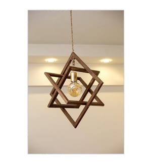 Deko-Hänger 36 x 36 cm - Braun und Gold