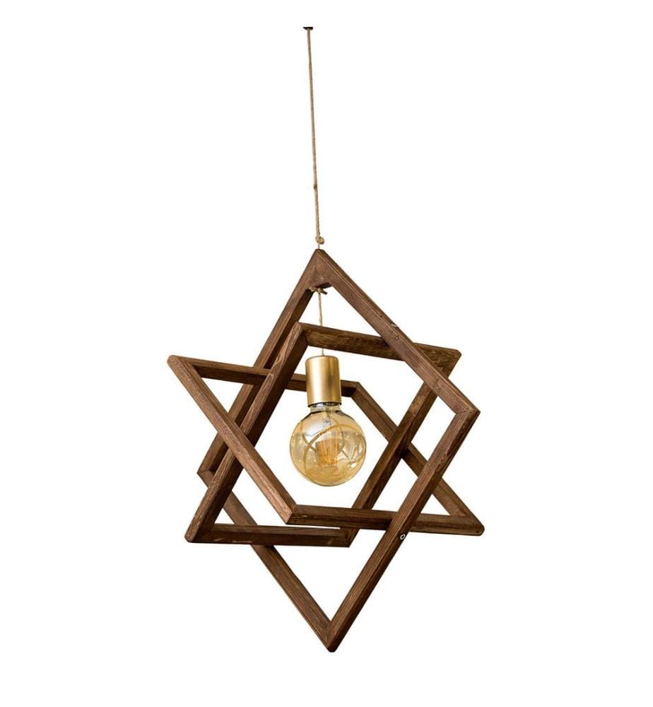Deko-Hänger 36 x 36 cm - Braun und Gold