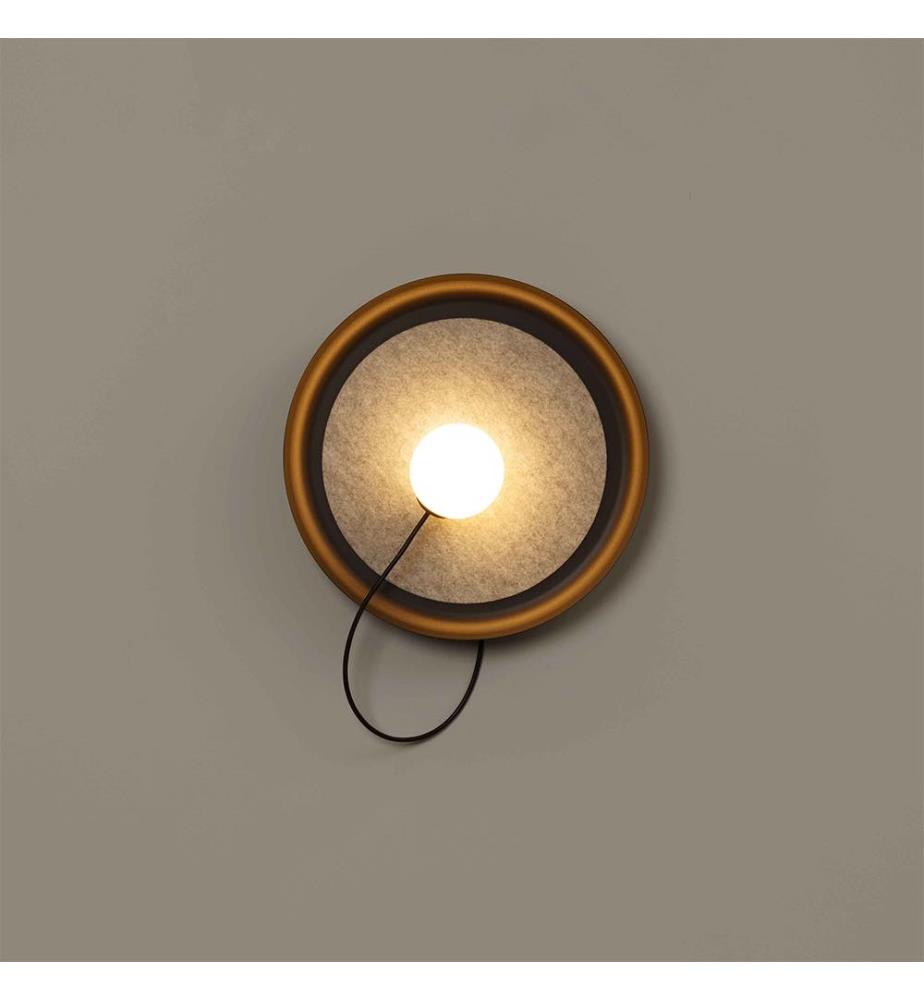Milan Lighting - Wandleuchte 38cm Durchmesser G9 Led 1X 4,8W Lackiert Anthrazitgrau Strukturiert