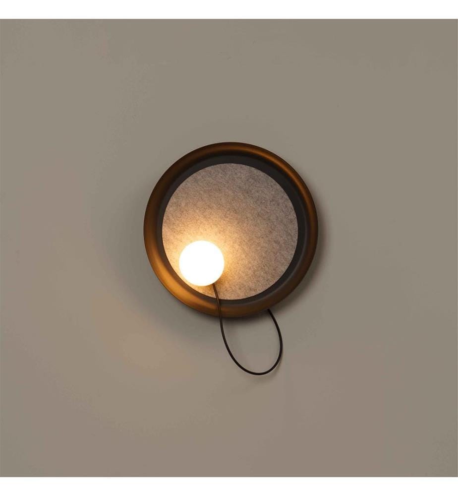Milan Lighting - Wandleuchte 38cm Durchmesser G9 Led 1X 4,8W Lackiert Anthrazitgrau Strukturiert