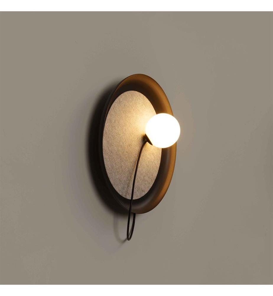 Milan Lighting - Wandleuchte 38cm Durchmesser G9 Led 1X 4,8W Lackiert Anthrazitgrau Strukturiert