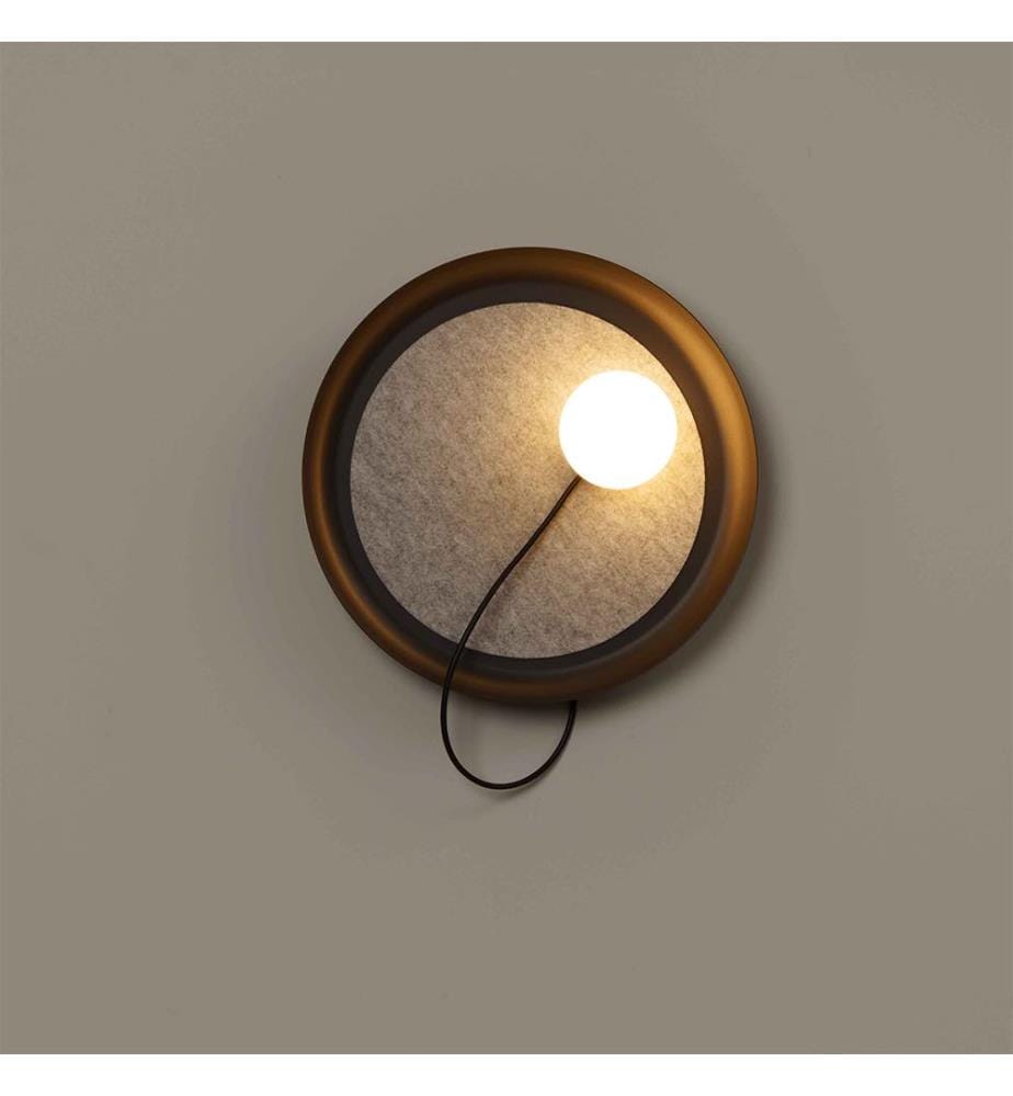Milan Lighting - Wandleuchte 38cm Durchmesser G9 Led 1X 4,8W Lackiert Anthrazitgrau Strukturiert