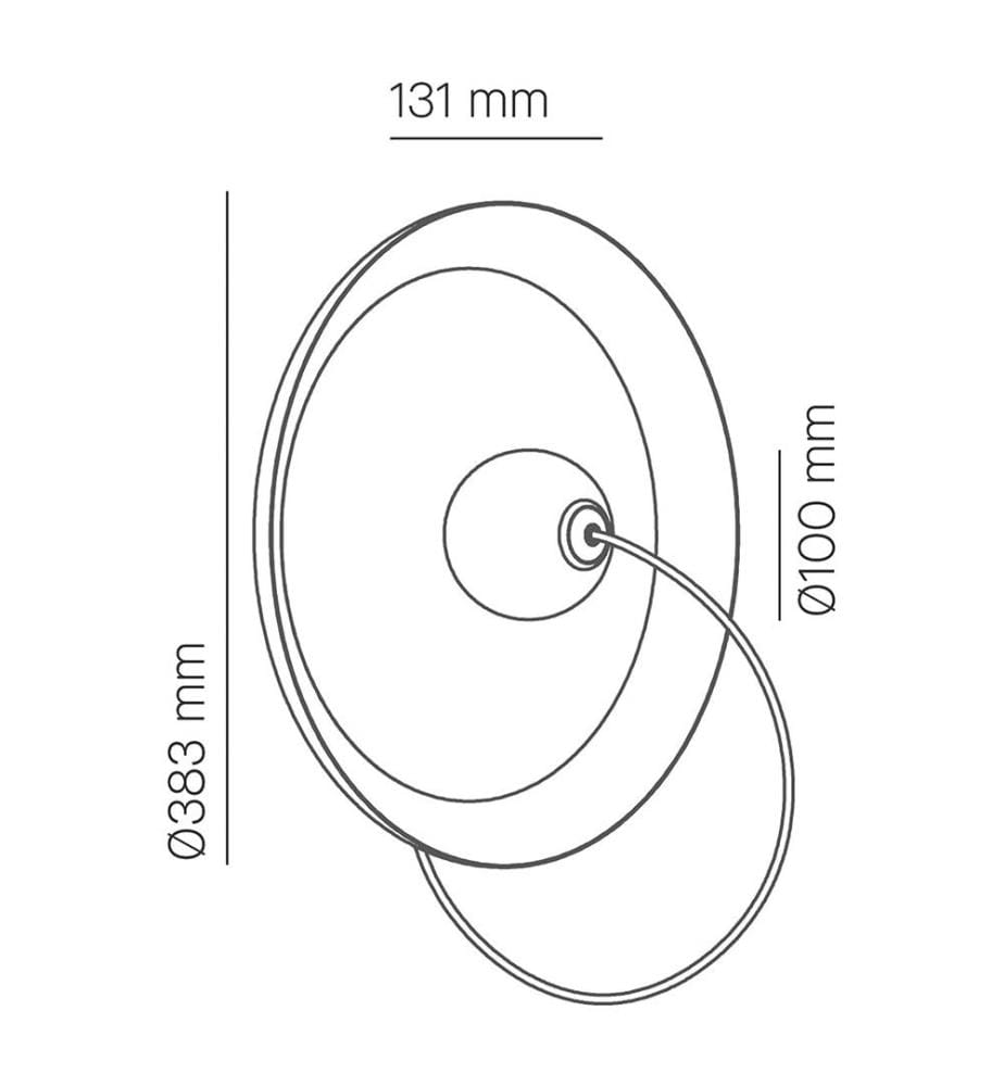 Milan Lighting - Wandleuchte 38cm Durchmesser G9 Led 1X 4,8W Lackiert Anthrazitgrau Strukturiert