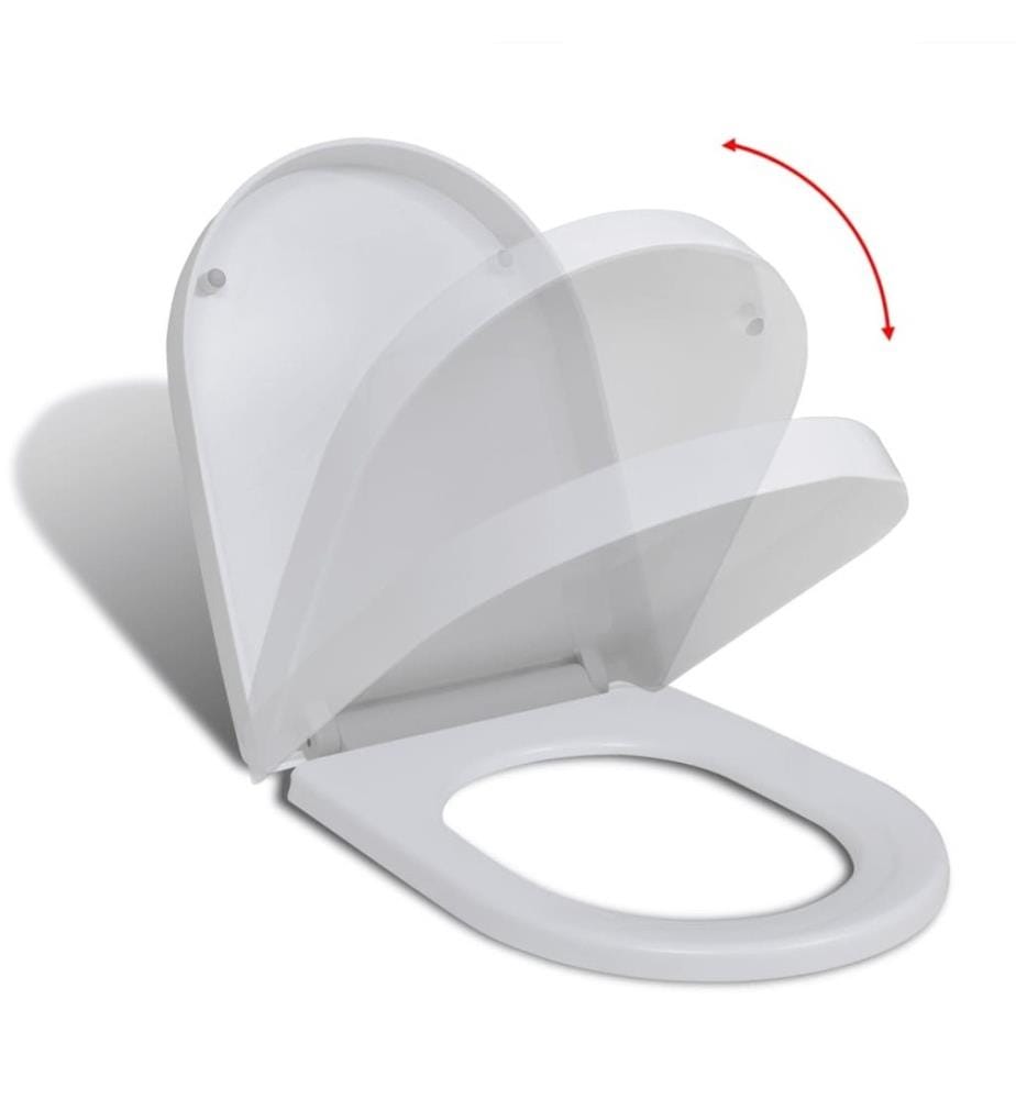 Sanft schliessender WC-Sitz Quick Release Quadratisch