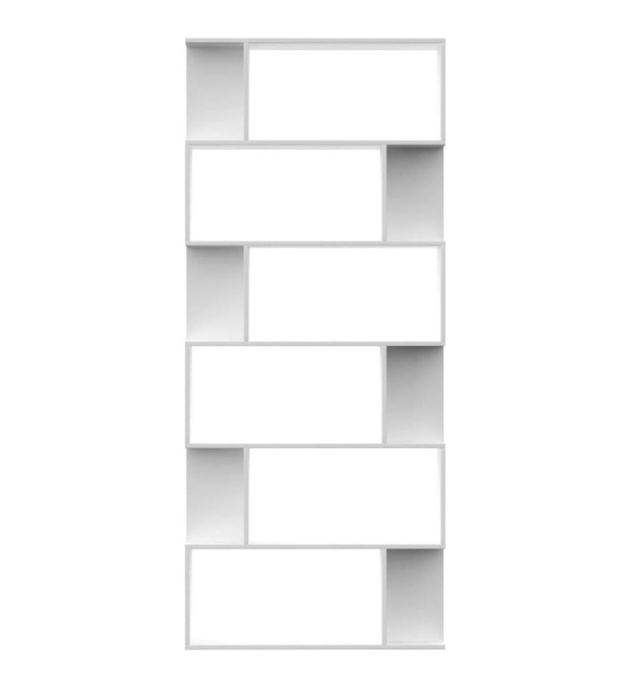 Bücherregal/Raumteiler Weiss 80x24x192 cm Holzwerkstoff
