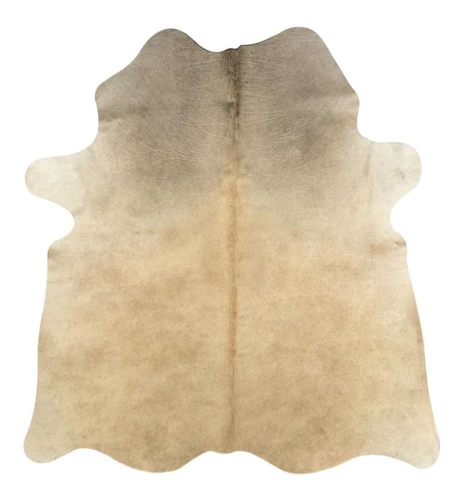 Tapis en peau de vache véritable 150 x 170 cm Beige