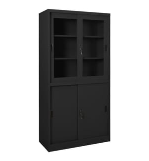 Büroschrank mit Schiebetür Anthrazit 90x40x180 cm Stahl