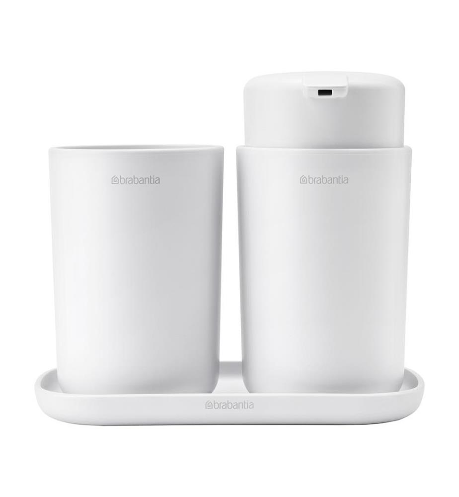 Ensemble d'Accessoires pour La Salle de Bain ReNew, kit de 3 - Blanc