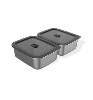 Weber Works Vorbereitungsbehälter - Silber und Dunkelgrau