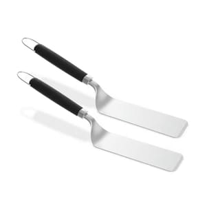 Wender-Set für Grillplatten, 2-teilig - Silber und Schwarz
