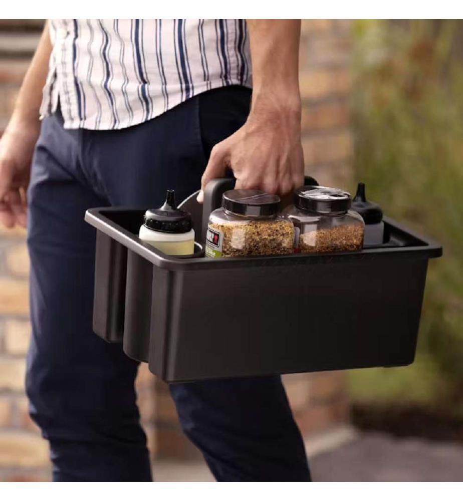 Scatola Compartimentata con Coperchio Weber Works - Nero