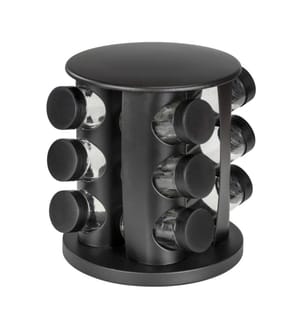 Spice carousel Bruna 13 pcs. 360° rotatable - black