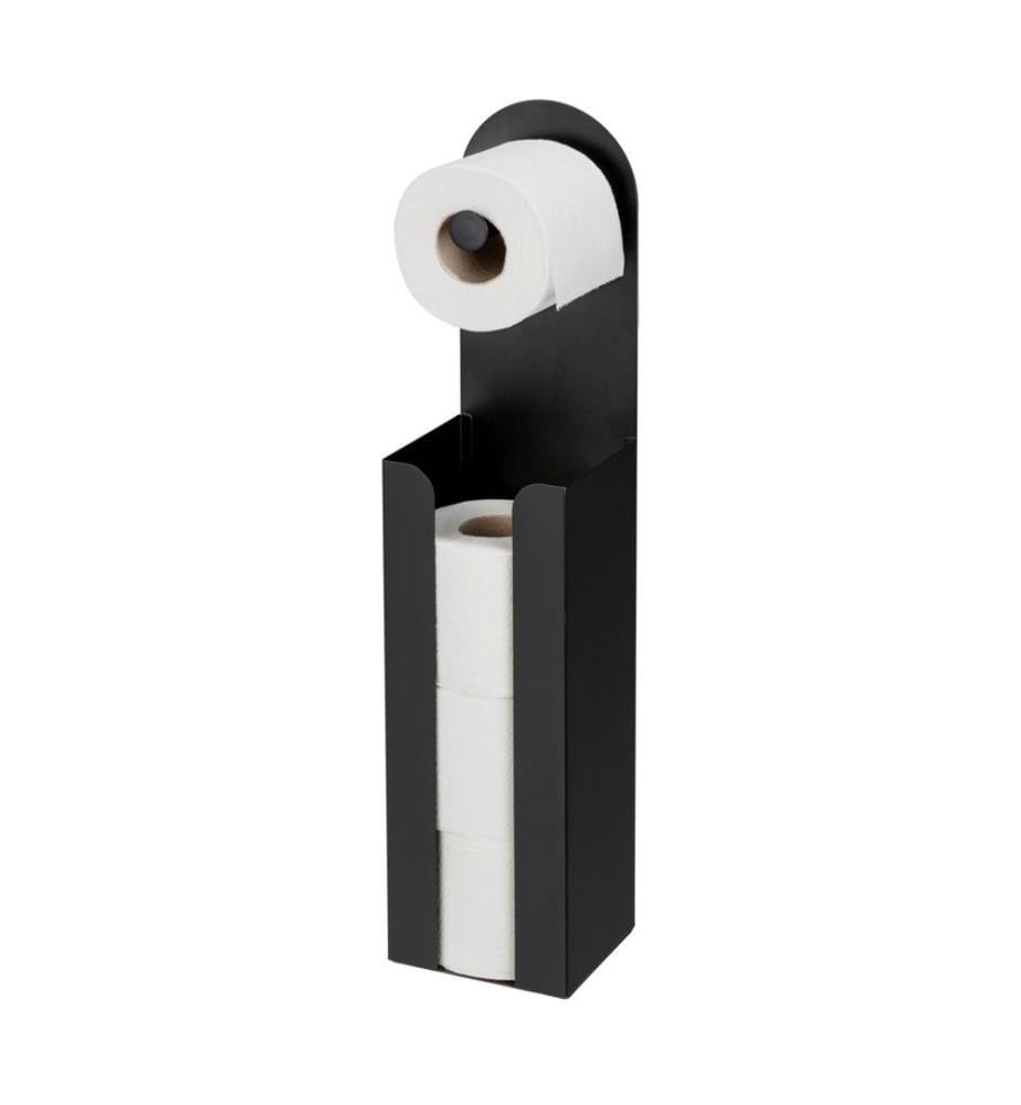 2-in-1 Toilettenpapierhalter Agira - Schwarz