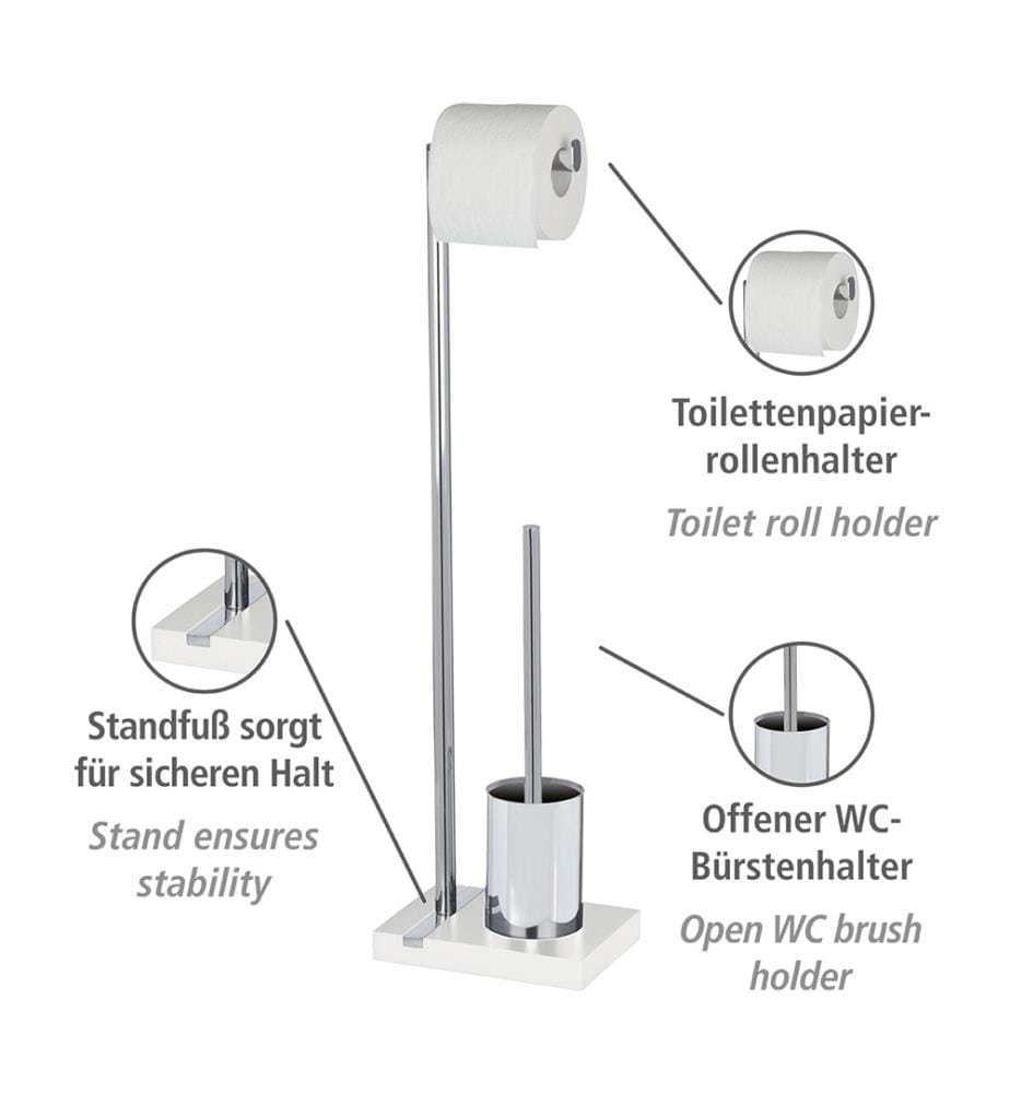 Noble toilet combination - White and Silver