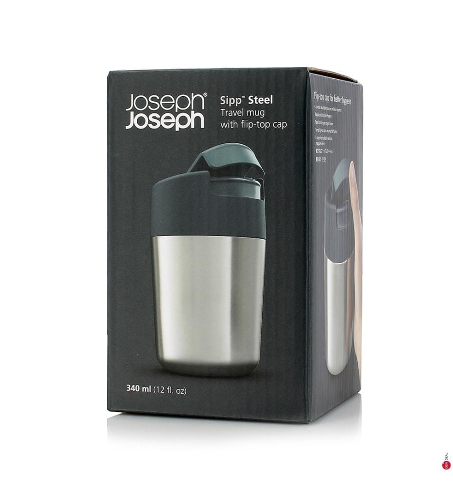 Mug de Voyage 340 ml - Noir et Argenté