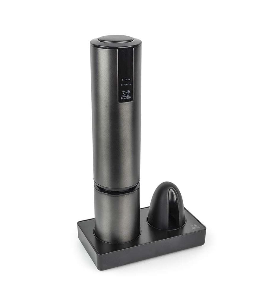 Wiederaufladbarer elektrischer Korkenzieher Elie Touch 27 cm - Schwarz Carbon