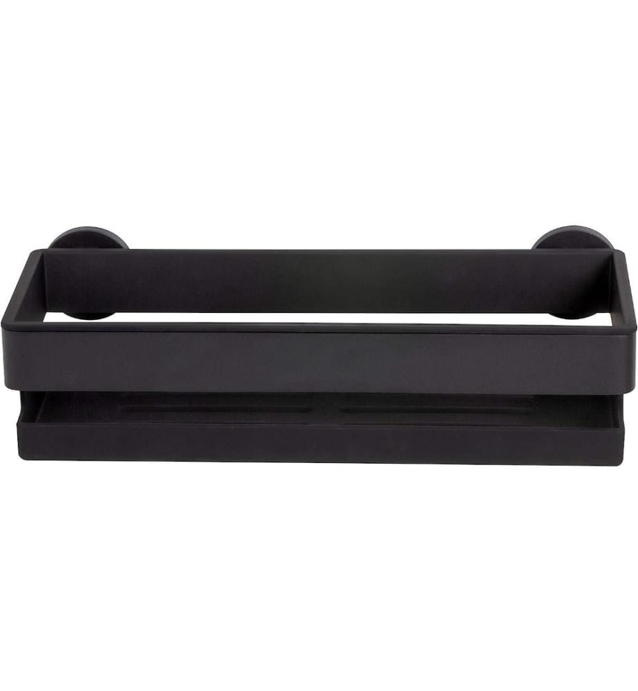 Tiger Noon Duschkorb, Premium Duschregal aus Edelstahl, Farbe, Schwarz, mit herausnehmbarem Einsatz, B x H x T, 30 x 8 x 13,8 cm Schwarz Rechteck
