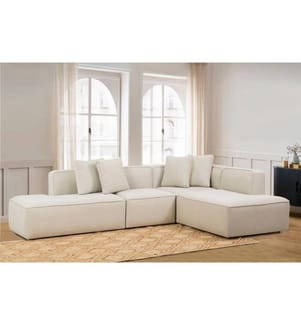 Ecksofa - Cremeweiss