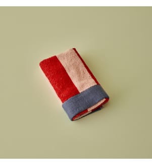 Serviette éponge Line Collection - Rouge