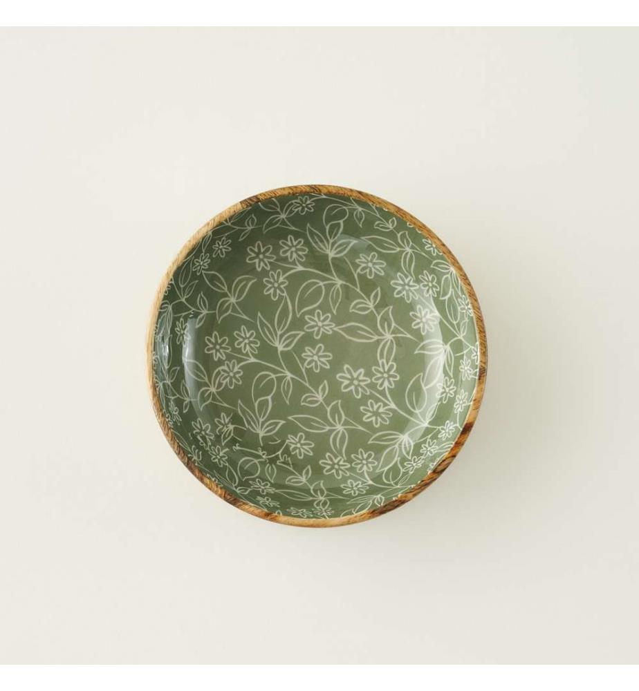 Floral serving bowl - 20x6 cm