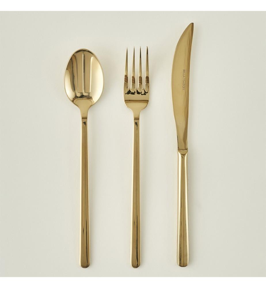 Boxed set 18 pieces dessert cutlery - Gold