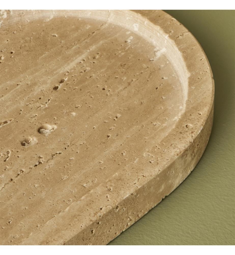Decorative oval plate 12 x 28 cm - Natural